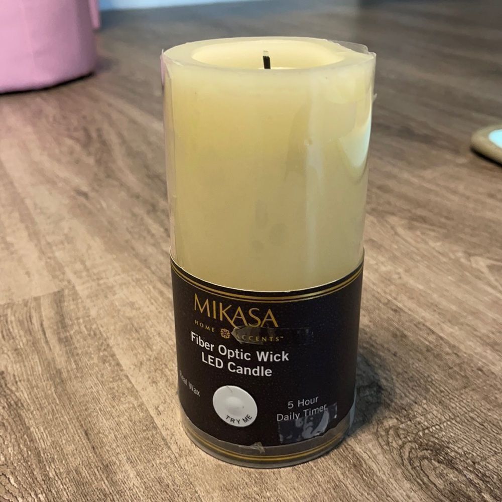 Mikasa Fiber Optic Wick LED Candle